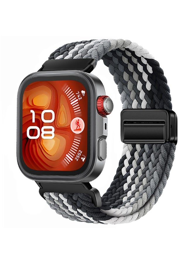 ChicVibe Nylon Strap Compatible with Huawei Watch Fit 3/Fit 4/Fit 4 Pro Bands, Elastic Adjustable Stretchy Braided Elastic strap with Magnetic Buckle, Quick Release Replacement Sport Wristbands Watch Band - Image 1